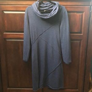 Navy Athleta turtleneck sweater dress